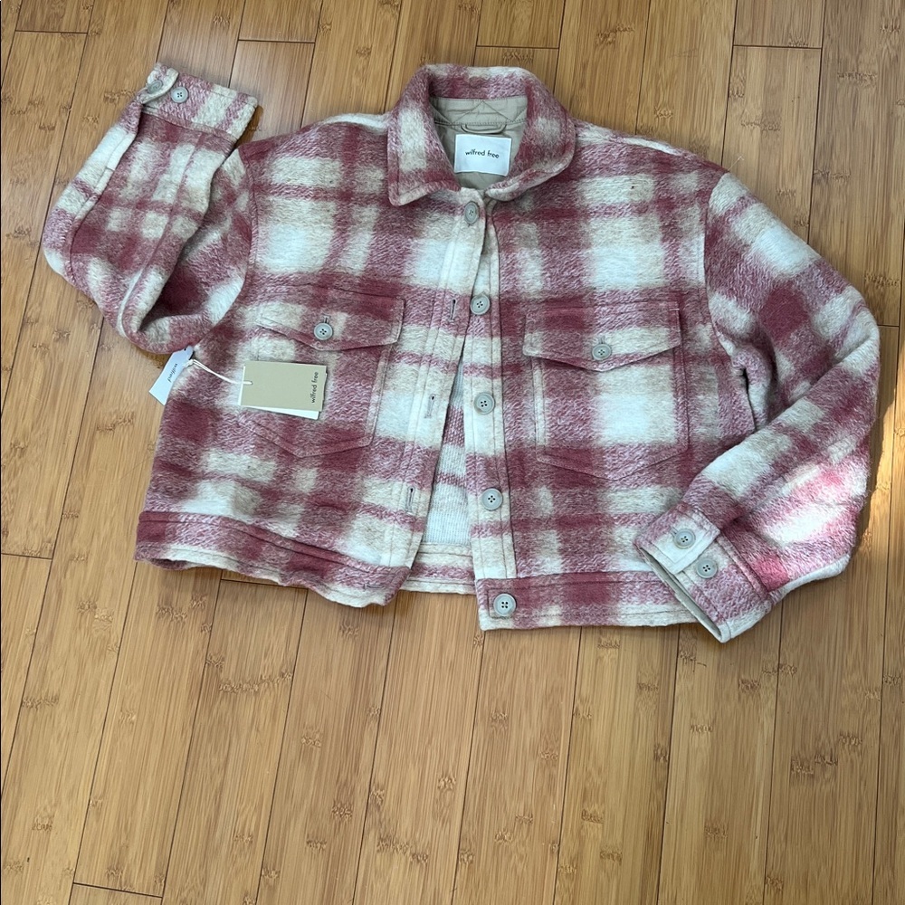 Sold Mercari. NWT Wilfred free Autumn jacket Claude Brn pink large wool - Picture 2 of 11
